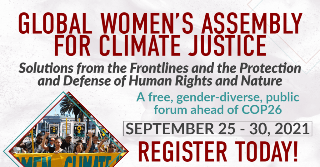 Global Women’s Assembly for Climate Justice: Solutions from the Frontlines